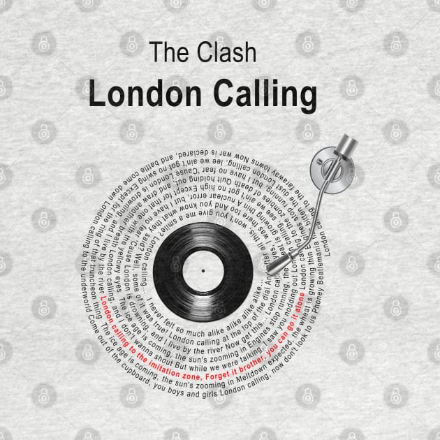 LONDON CALLING LYRICS ILLUSTRATIONS by Vansa Design